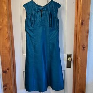 Vintage medium-large womens teal cocktail dress 1950’s‎ 1960’s retro